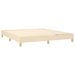 Casa si Gradina - Mobilier - Paturi si accesorii - Paturi - Pat box spring cu saltea, crem, 160x200 cm, material textil - Infinity.ro
