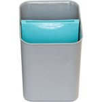 Casa si Gradina - Bucatarie si vesela - Organizare si depozitare bucatarie - Scurgator vase - Uscator tacamuri compartimentat, albastru, DOMOTTI Zefir - Infinity.ro