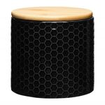 Casa si Gradina - Bucatarie si vesela - Organizare si depozitare bucatarie - Borcane si capace - Recipient depozitare cu capac din bambus 0.67 L, model stup, negru, AMBITION Tuvo - Infinity.ro