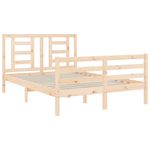 Casa si Gradina - Mobilier - Paturi si accesorii - Paturi - Cadru de pat cu tablie, 140x190 cm, lemn masiv - Infinity.ro