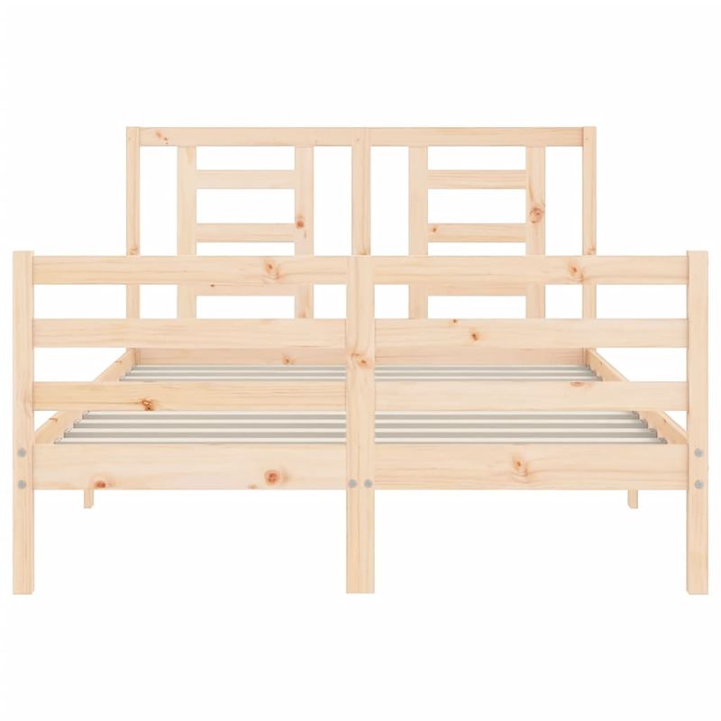 Casa si Gradina - Mobilier - Paturi si accesorii - Paturi - Cadru de pat cu tablie, 140x190 cm, lemn masiv - Infinity.ro