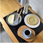 Casa si Gradina - Bucatarie si vesela - Ustensile bucatarie - Pensule, spatule si teluri bucatarie - Spatula perforata cu maner din bambus, AMBITION Nordic - Infinity.ro