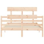 Casa si Gradina - Mobilier - Paturi si accesorii - Paturi - Cadru de pat cu tablie, 140x190 cm, lemn masiv - Infinity.ro