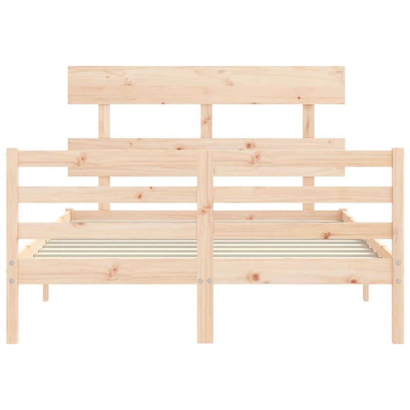 Casa si Gradina - Mobilier - Paturi si accesorii - Paturi - Cadru de pat cu tablie, 140x190 cm, lemn masiv - Infinity.ro