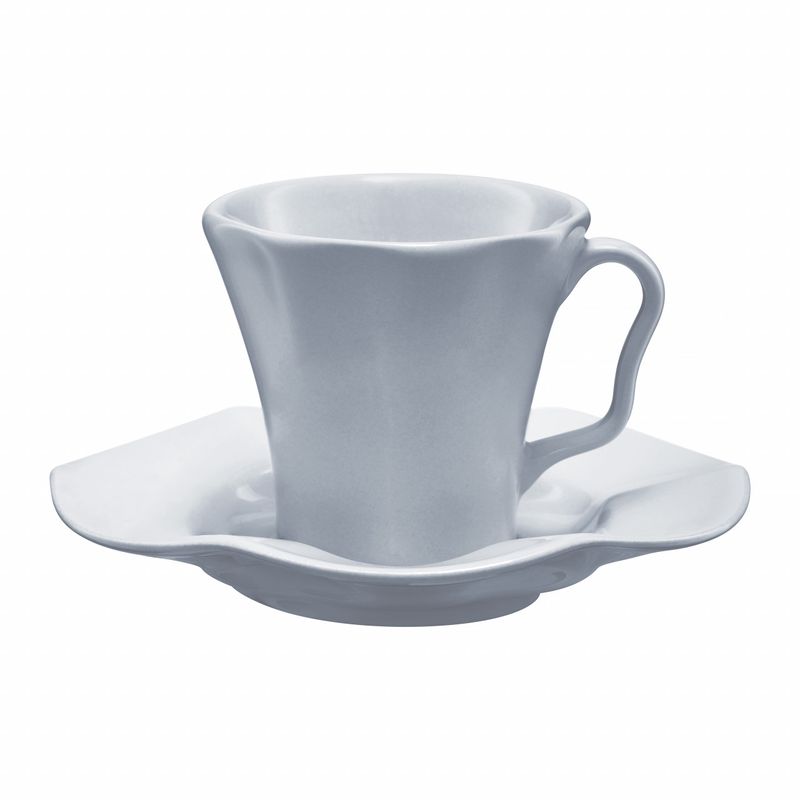 Casa si Gradina - Bucatarie si vesela - Cani si pahare - Cani si cesti - Farfurioara suport ceasca 11cm, gri, ceramica, AMBITION Diana Rustic - Infinity.ro