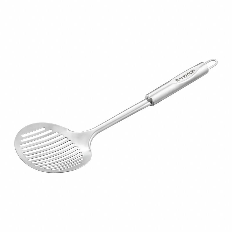 Casa si Gradina/Bucatarie si vesela/Ustensile bucatarie/Polonice, linguri si clesti de bucatarie - Spumiera ovala, inox, AMBITION Ivy - Infinity.ro
