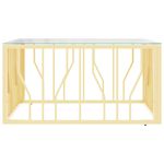Casa si Gradina - Mobilier - Mese si birouri - Masute de cafea - Masa de cafea, auriu, 80x80x40 cm, otel inoxidabil si sticla - Infinity.ro