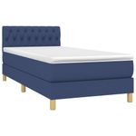 Casa si Gradina - Mobilier - Paturi si accesorii - Paturi - Pat box spring cu saltea, albastru, 80x200 cm, textil - Infinity.ro