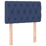 Casa si Gradina - Mobilier - Paturi si accesorii - Paturi - Pat box spring cu saltea, albastru, 80x200 cm, textil - Infinity.ro