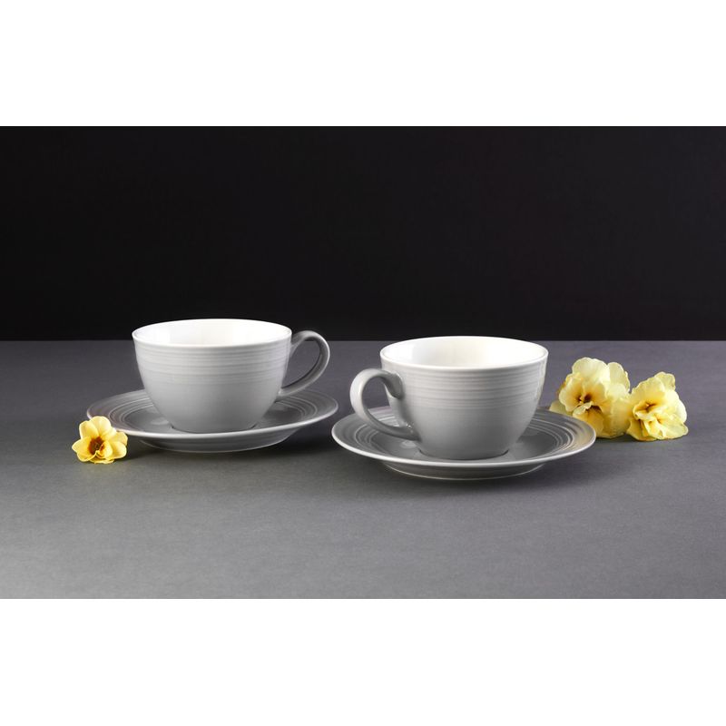 Casa si Gradina - Bucatarie si vesela - Cani si pahare - Cani si cesti - Ceasca portelan 220 ml, gri, AMBITION Linea - Infinity.ro