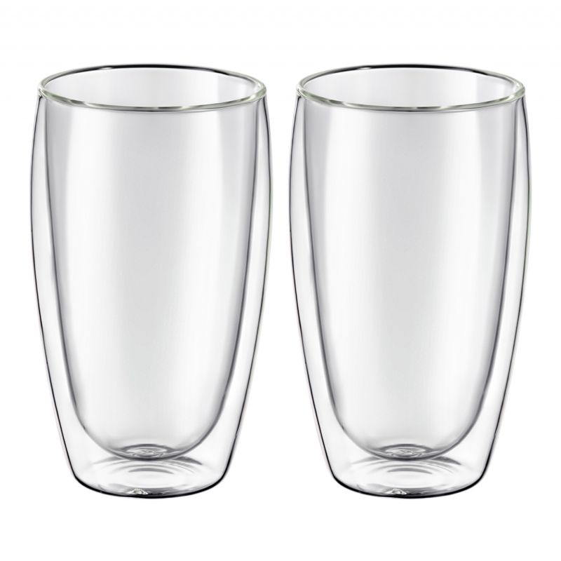 Casa si Gradina - Bucatarie si vesela - Cani si pahare - Pahare - Set 2 pahare cu pereti dubli 450 ml, sticla termorezistenta, AMBITION Mia - Infinity.ro