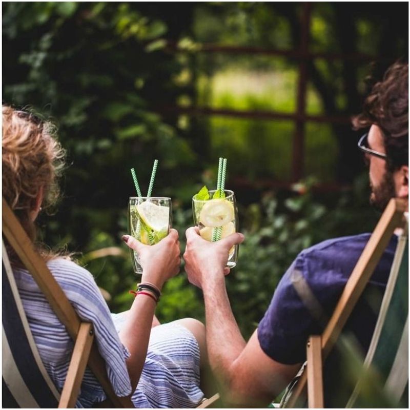 Casa si Gradina - Bucatarie si vesela - Cani si pahare - Pahare - Set 2 pahare cu pereti dubli 450 ml, sticla termorezistenta, AMBITION Mia - Infinity.ro