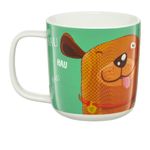 Casa si Gradina - Bucatarie si vesela - Cani si pahare - Cani si cesti - Cana portelan 370 ml, model catel, verde, AMBITION Pets - Infinity.ro