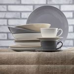 Casa si Gradina - Bucatarie si vesela - Cani si pahare - Cani si cesti - Farfurioara suport ceasca 15.5 cm, portelan bej, AMBITION Linea - Infinity.ro