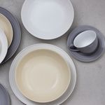 Casa si Gradina - Bucatarie si vesela - Cani si pahare - Cani si cesti - Farfurioara suport ceasca 15.5 cm, portelan bej, AMBITION Linea - Infinity.ro