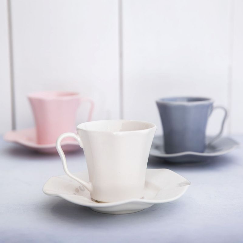 Casa si Gradina - Bucatarie si vesela - Cani si pahare - Cani si cesti - Farfurioara suport ceasca 15 cm, crem, ceramica, AMBITION Diana Rustic - Infinity.ro