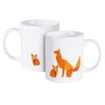 Casa si Gradina - Bucatarie si vesela - Cani si pahare - Cani si cesti - Cana portelan 350 ml, origami vulpe, AMBITION Happy - Infinity.ro