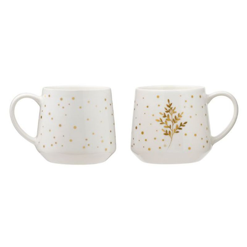 Casa si Gradina - Bucatarie si vesela - Cani si pahare - Cani si cesti - Cana portelan 460 ml, model crengi aurii, AMBITION Gold Tree - Infinity.ro