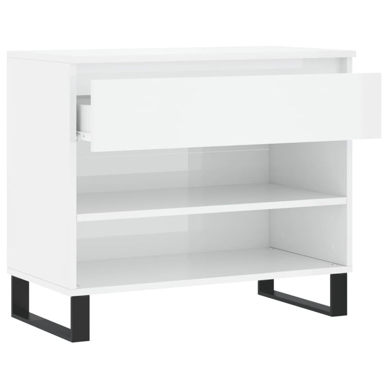 Casa si Gradina - Mobilier - Organizare si depozitare - Organizator incaltaminte - Pantofar, alb extralucios, 70x36x60 cm, lemn prelucrat - Infinity.ro