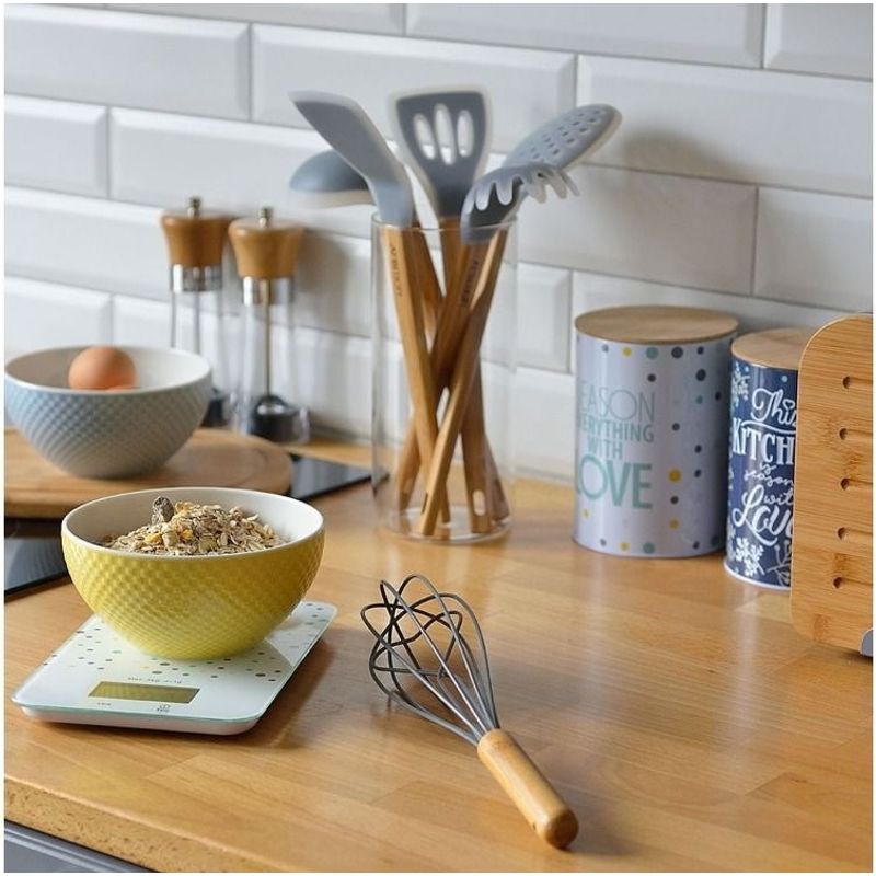 Casa si Gradina - Bucatarie si vesela - Ustensile bucatarie - Pensule, spatule si teluri bucatarie - Spatula lata cu maner din bambus, AMBITION Nordic - Infinity.ro