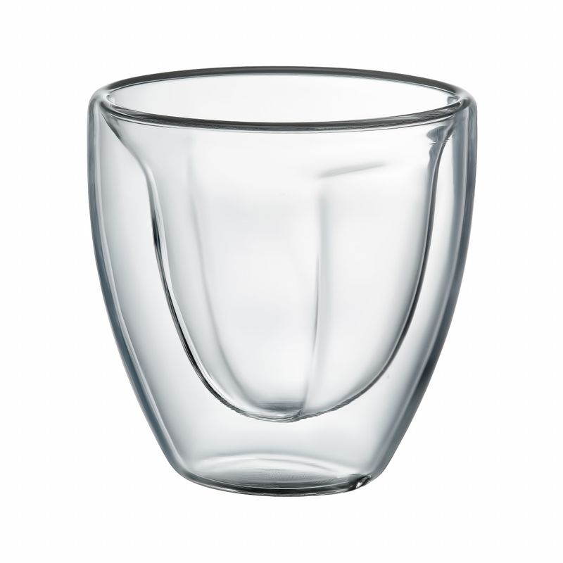 Casa si Gradina - Bucatarie si vesela - Cani si pahare - Pahare - Set 2 pahare cu pereti dubli 80 ml, sticla termorezistenta, model inima, AMBITION Mia - Infinity.ro