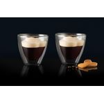 Casa si Gradina - Bucatarie si vesela - Cani si pahare - Pahare - Set 2 pahare cu pereti dubli 80 ml, sticla termorezistenta, model inima, AMBITION Mia - Infinity.ro