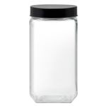 Casa si Gradina - Bucatarie si vesela - Organizare si depozitare bucatarie - Borcane si capace - Borcan depozitare cu capac negru 2.2 L, patrat, DOMOTTI Milos - Infinity.ro