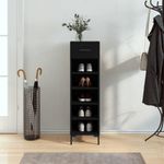 Casa si Gradina - Mobilier - Dulapuri si sifoniere - Dulapuri pantofi - Pantofar, negru, 30x35x105 cm, lemn compozit - Infinity.ro