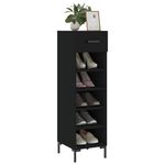 Casa si Gradina - Mobilier - Dulapuri si sifoniere - Dulapuri pantofi - Pantofar, negru, 30x35x105 cm, lemn compozit - Infinity.ro