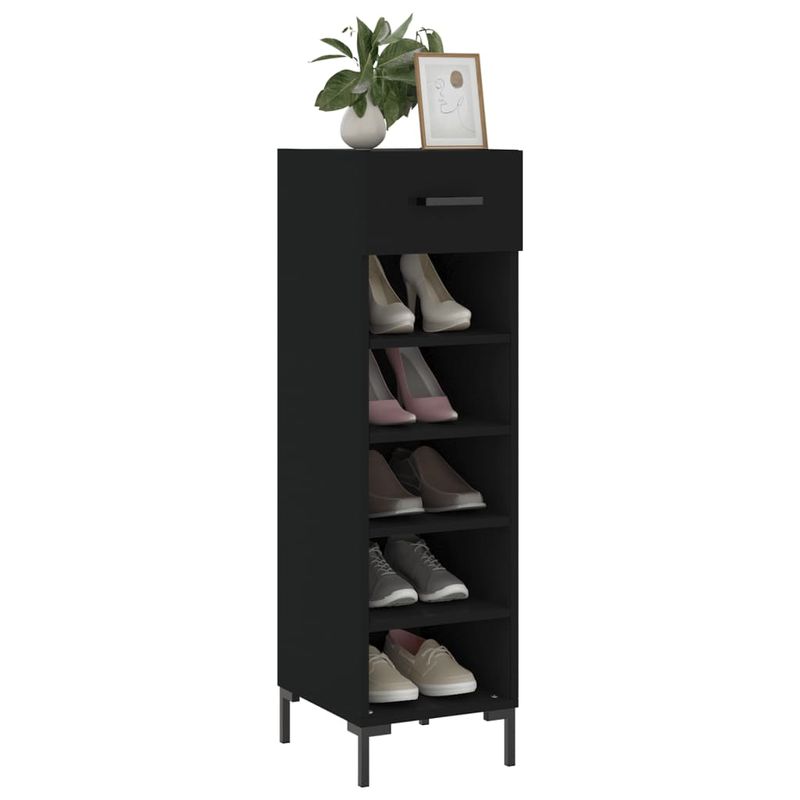 Casa si Gradina - Mobilier - Dulapuri si sifoniere - Dulapuri pantofi - Pantofar, negru, 30x35x105 cm, lemn compozit - Infinity.ro