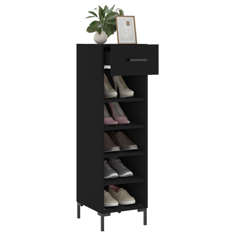 Casa si Gradina - Mobilier - Dulapuri si sifoniere - Dulapuri pantofi - Pantofar, negru, 30x35x105 cm, lemn compozit - Infinity.ro