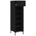 Casa si Gradina - Mobilier - Dulapuri si sifoniere - Dulapuri pantofi - Pantofar, negru, 30x35x105 cm, lemn compozit - Infinity.ro
