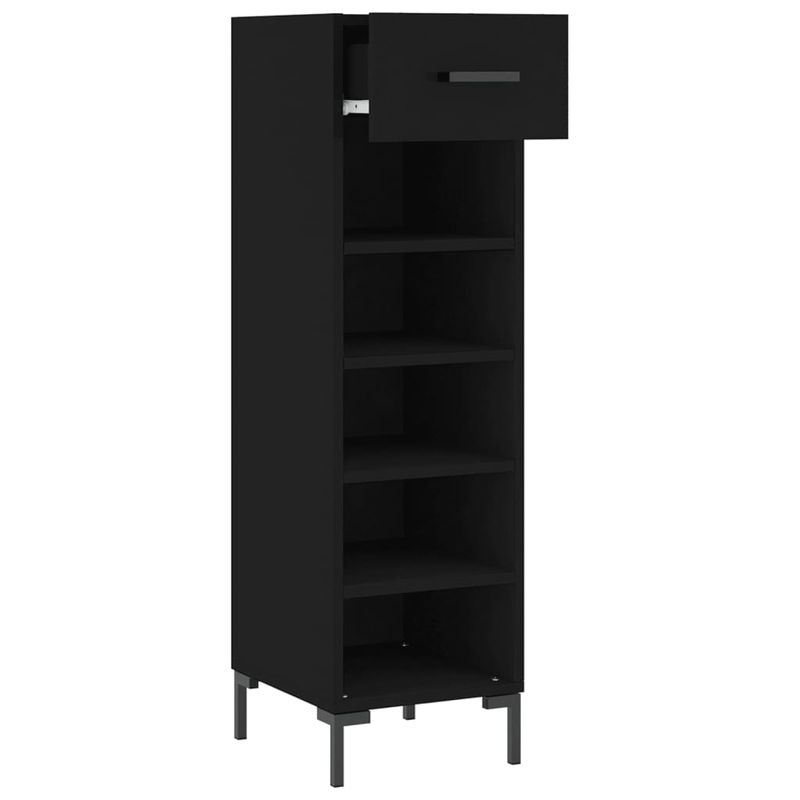 Casa si Gradina - Mobilier - Dulapuri si sifoniere - Dulapuri pantofi - Pantofar, negru, 30x35x105 cm, lemn compozit - Infinity.ro