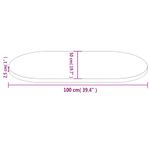 Casa si Gradina - Mobilier - Feronerie si accesorii mobila - Blat de masa, 100x50x2,5 cm, lemn masiv de pin, oval - Infinity.ro
