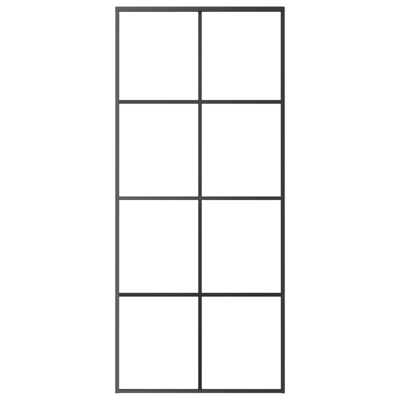 Casa si Gradina - Constructii - Usi interior, exterior si garaj - Usi garaj - Usa glisanta, negru, 90x205 cm, sticla ESG si aluminiu - Infinity.ro