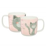 Casa si Gradina - Bucatarie si vesela - Cani si pahare - Cani si cesti - Cana portelan 370 ml, model pisica, roz, AMBITION Pets - Infinity.ro