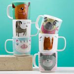 Casa si Gradina - Bucatarie si vesela - Cani si pahare - Cani si cesti - Cana portelan 370 ml, model pisica, roz, AMBITION Pets - Infinity.ro