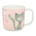 Casa si Gradina - Bucatarie si vesela - Cani si pahare - Cani si cesti - Cana portelan 370 ml, model pisica, roz, AMBITION Pets - Infinity.ro
