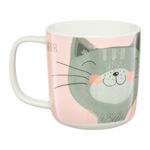 Casa si Gradina - Bucatarie si vesela - Cani si pahare - Cani si cesti - Cana portelan 370 ml, model pisica, roz, AMBITION Pets - Infinity.ro