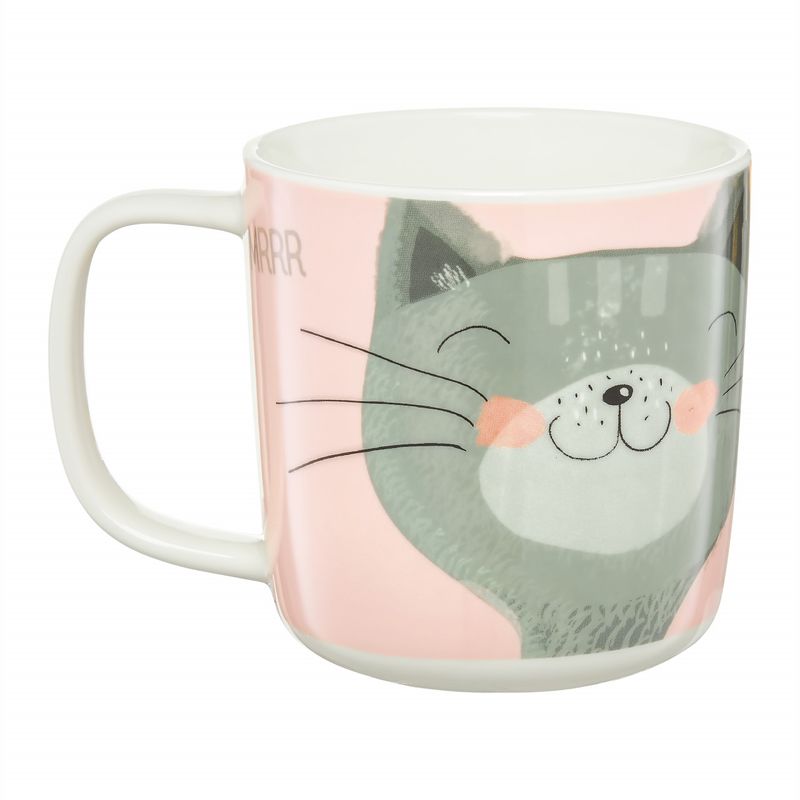 Casa si Gradina - Bucatarie si vesela - Cani si pahare - Cani si cesti - Cana portelan 370 ml, model pisica, roz, AMBITION Pets - Infinity.ro