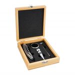 Casa si Gradina - Bucatarie si vesela - Accesorii bar - Tirbusoane si dopuri - Set accesorii servire vin, 4 piese, cutie bambus, AMBITION Bolero - Infinity.ro