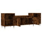 Casa si Gradina - Mobilier - Comode si corpuri - Comode - Comoda TV, stejar fumuriu, 160x35x55 cm, lemn prelucrat - Infinity.ro