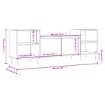 Casa si Gradina - Mobilier - Comode si corpuri - Comode - Comoda TV, stejar fumuriu, 160x35x55 cm, lemn prelucrat - Infinity.ro