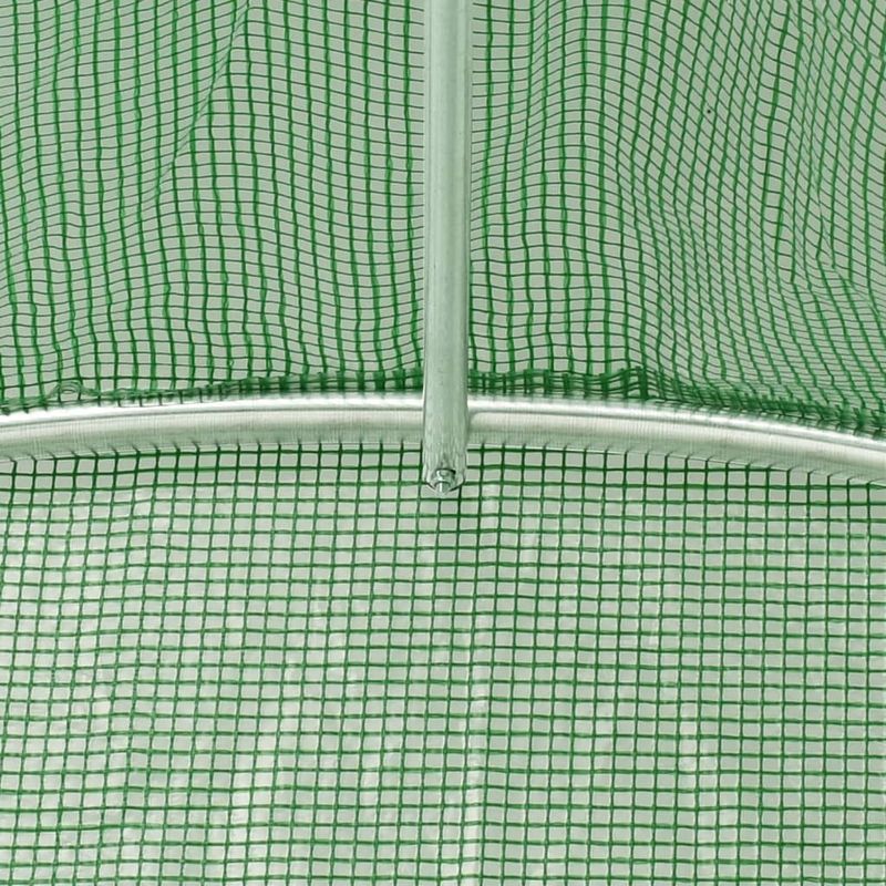 Casa si Gradina - Gradinarit si plante - Sere si solarii - Sera cu cadru din otel, verde, 72 m², 24x3x2 m - Infinity.ro