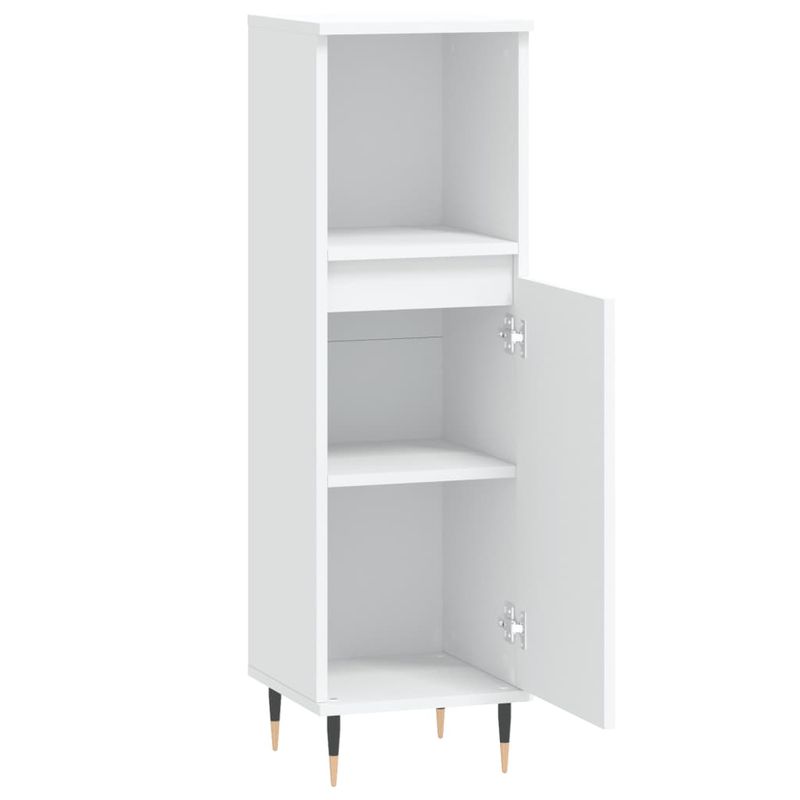 Casa si Gradina - Mobilier - Mobilier baie - Corpuri baie - Dulap de baie, alb, 30x30x100 cm, lemn prelucrat - Infinity.ro