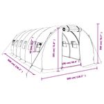 Casa si Gradina - Gradinarit si plante - Sere si solarii - Sera cu cadru din otel, verde, 18 m², 6x3x2 m - Infinity.ro