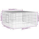 Petshop - Accesorii petshop - Culcusuri si custi - Custi interior si exterior - Cusca pentru iepuri, 110x110x55 cm, fier galvanizat - Infinity.ro