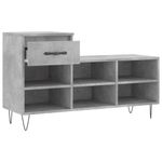 Casa si Gradina - Mobilier - Organizare si depozitare - Organizator incaltaminte - Pantofar, gri beton, 102x36x60 cm, lemn prelucrat - Infinity.ro