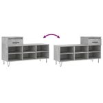 Casa si Gradina - Mobilier - Organizare si depozitare - Organizator incaltaminte - Pantofar, gri beton, 102x36x60 cm, lemn prelucrat - Infinity.ro