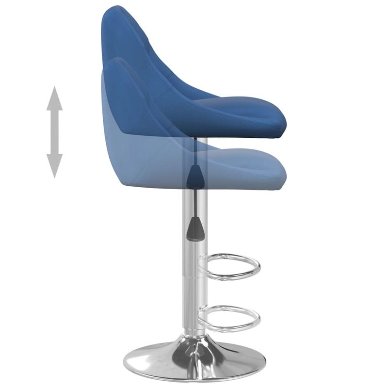 Casa si Gradina - Mobilier - Scaune si fotolii - Scaune - Scaune de bar, 2 buc., albastru, catifea - Infinity.ro